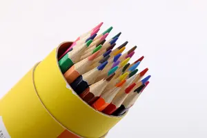 Sinh Thái Thân Thiện Giá Rẻ Màu Gỗ Bút Chì 12 Màu Bút Chì Đặt Với Hộp Giấy