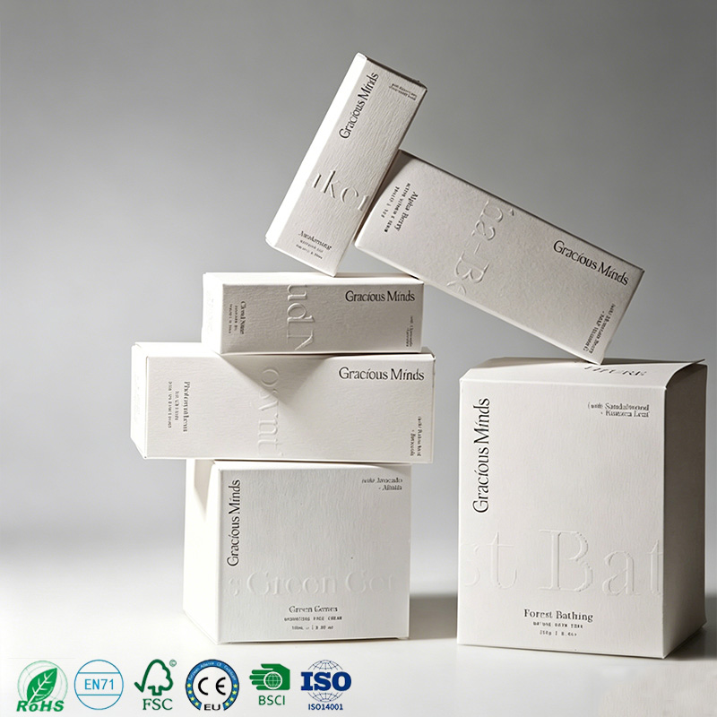 Custom Package Box Soft Touch Finish Art Texture Perfume Box Packaging Luxury Cosmetic Skincare Perfume Packaging Box