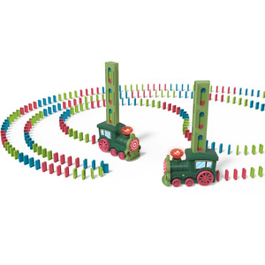 Train électrique transparent Domino avec placement et distribution automatiques, <span class=keywords><strong>jouet</strong></span> intellectuel pour enfants - Product Image 1