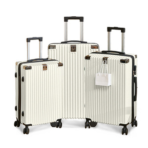 Stylish 3-Piece 20/24/28-Inch 3-in-1 Rolling <strong>Suitcase</strong> <strong>Lightweight</strong> and Waterproof Luggage Modern Style PC Material Wholesale - Product Image 2