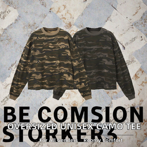 Camisetas Unisex de Manga Larga, 100% Algodón, Estilo Casual, Holgadas, Estilo Urbano - Product Image 2