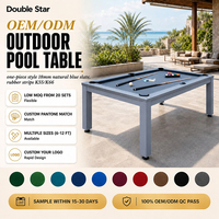 Table de salle à manger extérieure en aluminium imperméable de 7 pieds avec structure en fer, qualité tournoi, pour usage commercial, patio et jardin