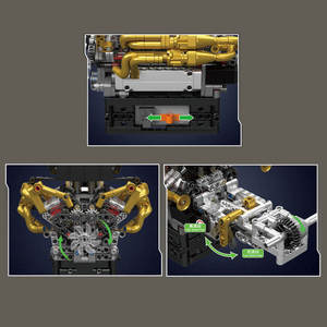 Mould King 10224 974 Pezzi Serie Motore RC Valkyrie V12 Modello di Motore in Blocchi da Costruzione Giocattoli Educativi Tecnici Regalo Festivo - Product Image 5