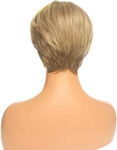 Peluca de Cabello Sintético Rubio <span class=keywords><strong>Corto</strong></span> y Liso Moderno Royalfirst para Mujer, Ligera, de Aspecto Natural, Cómoda, al por Mayor - Product Image 6
