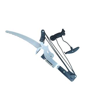 เลื่อยมือสีเงินและสีดำ ใบมีดสแตนเลส เครื่องมือตัดแต่งกิ่งไม้แบบใช้มือ ตัดกิ่งไม้ในสวน ตัดกิ่งสูง - Product Image 1