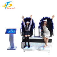 Chaise commerciale d'oeufs de VR à 2 places 9D simulateur de cinéma station de jeu de réalité virtuelle centres commerciaux extérieurs à pièces fabriqués sur PC