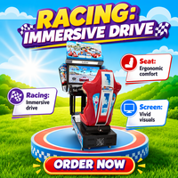 Simulateur de course commercial à monoplace, à monnayeur, avec écran LCD HD et siège de course confortable, pour centre commercial, salle de jeux et salle d'arcade