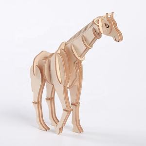 Nouveau design Tiktok vente à chaud 3D Puzzles en bois 001 animaux Kit modèle jouet MDF 3D Puzzles en bois pour adultes - Product Image 5