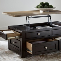 Meubles de salon Table basse moderne à dessus élévateur Table extensible en bois