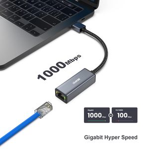 Benfei อะแดปเตอร์ USB เป็นอีเธอร์เน็ต, USB 3.0ถึง1000 Mbps กิกะบิตอีเธอร์เน็ต<span class=keywords><strong>แลน</strong></span>อะแดปเตอร์เครือข่าย<span class=keywords><strong>สาย</strong></span>ไนลอนถักกรณีอลูมิเนียม - Product Image 2