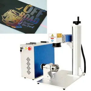 Split Type Draagbare Laser Gravure Machine 20W 30W 50W Fiber Laser Markering Machine Voor Roestvrij Staal Goud Zilver Aluminium