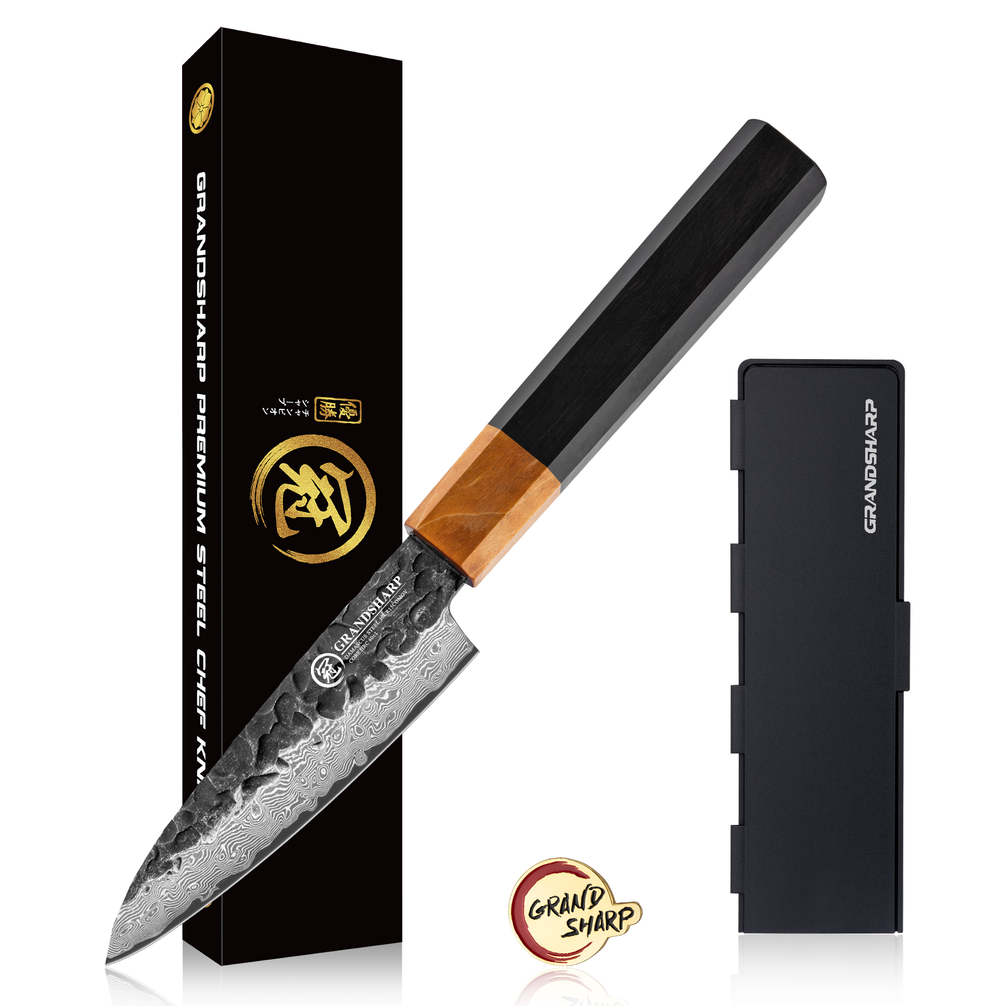 Cuchillo Pelador Negro de 3.5'' con Caja de Regalo