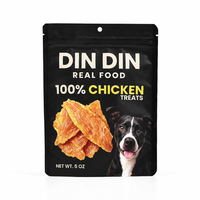 Sachets Doypack personnalisés refermables à finition mate pour emballage alimentaire, aliments pour animaux, friandises pour animaux, avec trou rond