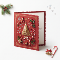 YIWEI Carte de table de réception en papier style impression 3D, thème mariage et Noël, pour distributeurs de papeterie événementielle