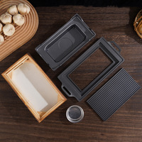 Portable De Table Mini Grill Poêle Alcool Charbon De Bois Barbecue Four avec Grill Pan Base En Bois