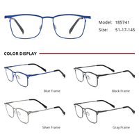 Gafas Borregls de Titanio para Hombre, Nueva Marca de Diseñador, Ligeras, de Alta Calidad, Montura Cuadrada, Gafas Ópticas para Mujer 185741