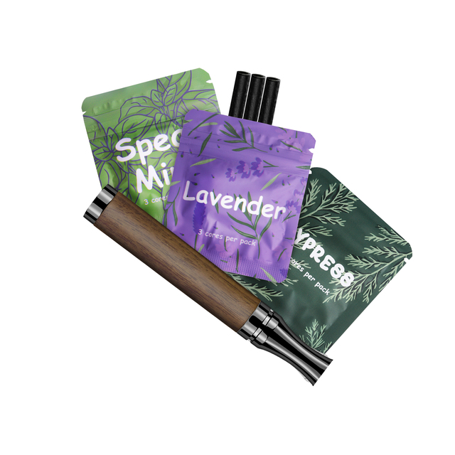 Natural Anti Anxiety Relieving Sleep Vapor Pen Mint Smokeable Menthol Herbal Cigarettes Essential Oil Nasal Inhaler Refillable