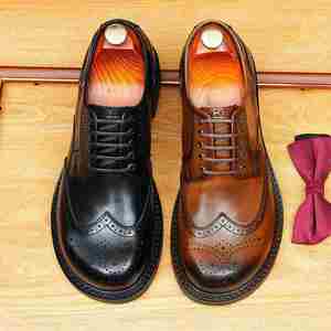 Chaussures en cuir pour hommes, finition brillante, best-seller, pour un look décontracté et élégant, avec boucles - Product Image 4