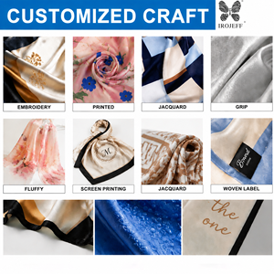 <span class=keywords><strong>Foulard</strong></span> Quadrato in <span class=keywords><strong>Seta</strong></span> Satinata di Lusso Personalizzato 90*90cm, Motivo Floreale Viola per Collo, Capelli e Borsa, con Confezione Regalo - Product Image 2