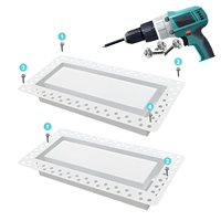 Pièces de système HVAC, panneau métallique perforé rectangulaire sans cadre, pré-installé, pour ventilation d'air frais