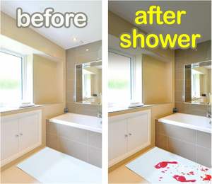 Tapis de bain Halloween 2023 à changement de couleur effet sang, cadeaux drôles et originaux pour salle de bain - Product Image 3