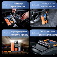 la voiture peut gonfler la voiture Rechargeable démarreur de saut de voiture numérique compresseur d'air 12V démarreur de saut