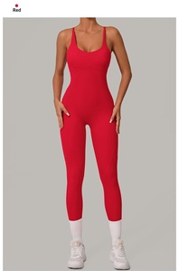 Maßgeschneiderter Damen-Yoga-Jumpsuit mit Weichem, Elastischem, Leichtem und Schnelltrocknendem Material sowie Verstellbaren Kreuzgurten - Product Image 3