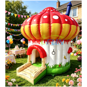 Tobogán Acuático Inflable <span class=keywords><strong>con</strong></span> Forma de Sombrero de Vaquero Rosa, Castillo Hinchable Desmontable <span class=keywords><strong>con</strong></span> <span class=keywords><strong>Piscina</strong></span> de PVC, <span class=keywords><strong>Casa</strong></span> de Brinco Rosa Inflable para <span class=keywords><strong>Eventos</strong></span> Infantiles - Product Image 4