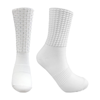 Chaussettes de danse irlandaise en nylon coloré personnalisées de haute qualité, respirantes, antidérapantes, blanches, tricotées et respirantes