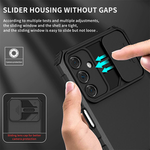 Para Samsung <span class=keywords><strong>Galaxy</strong></span> A56 A36 A55 A35 A54 A51 A31 A13 A15 A32 A52 A72 A42 funda deslizante lente de cámara proteger Kickstand armadura funda trasera - Product Image 3
