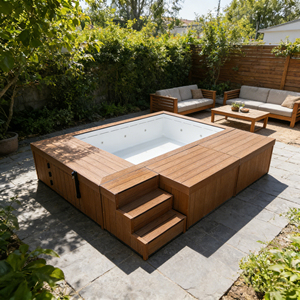 Piscina de fibra de vidrio para adultos, piscina elevada para exteriores, piscina grande, piscinas infinitas, piscina en stock, piscina de natación, spa, piscina exterior - Product Image 2
