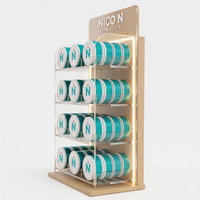 Présentoir de comptoir personnalisé à 4 niveaux pour sachets de nicotine, idéal pour la vente de Snus et les boutiques de tabac
