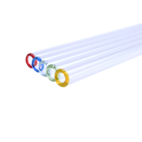 Pailles en verre borosilicate transparentes et droites de 200*8mm, personnalisables, écologiques, pour cocktails, accessoires de bar offerts