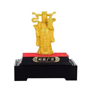 Custom Luxury Metal Art Golden Figurine Animal Gifts for Home Decoration of fengshui Statue Pure Gold 24K God Wealth