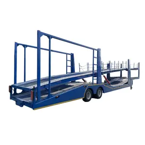 Factory Supply Hydraulic Enclosed Car Carrier Trailer With Jump Up Car Transport Semi Truck Trailer