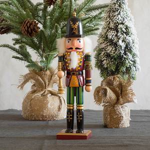 Soldat Casse-Noisette Rétro de Noël de 30 cm, Poupée Artisanale en Bois, Petite Décoration pour Arbre, Idéale pour l'Exportation - Product Image 4
