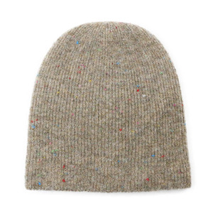 Bonnet ample sans revers en fil chiné Heather, coupe décontractée, mélange de couleurs douces, laine douce, sensation nuageuse, artistique et urbain - Product Image 4