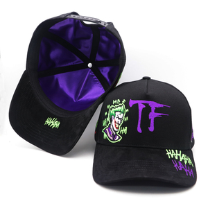 Высококачественная Мужская изогнутая шляпа в стиле денди, замшевая с полями, для мальчиков, 5 панелей, атласная подкладка, 3D вышивка, бейсболка со стразами - Product Image 3