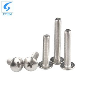 Tornillos de máquina de cabeza plana Phillips de acero inoxidable 316 de Shanghái y Guangzhou, rosca métrica estándar M4 M5 M6 para construcción - Product Image 2