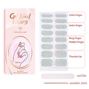 Pegatinas de Gel Brillante para Uñas, de Larga Duración, Semi Curadas, Personalizadas, Autoadhesivas, para Regalo Promocional - Product Image 4