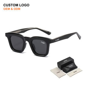 2026 年流行批发 UV400 太阳镜时尚经典男女通用定制徽标墨镜男士高端方形眼镜太阳镜 - Product Image 1