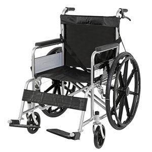 Silla de ruedas plegable portátil de doble cojín para discapacitados, muebles de hospital fáciles de llevar con ruedas - Product Image 2