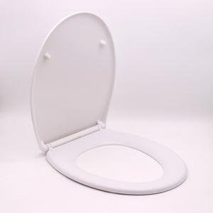 Ensemble de couvercle de siège de toilette rond blanc de haute qualité européen, à un bouton, à dégagement rapide, forme O, universel, fermeture lente - Product Image 2