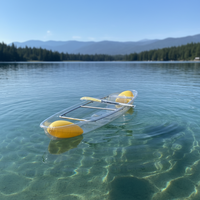 Kayak transparent en PC transparent de 6 mm pour deux personnes, capacité 200 kg, idéal pour les stations balnéaires et les excursions panoramiques