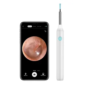 Không thấm nước 6 đèn LED không dây ear Wax Remover Máy hút bụi muỗng loại bỏ Kit ear nội soi HD otoscope ear Wax làm sạch