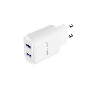 <span class=keywords><strong>ปลั๊ก</strong></span> EU 2 พอร์ต USB กำลังไฟ 12 วัตต์ 2.4 แอมป์ ที่ชาร์จโทรศัพท์มือถือ 5V 2.4A สำหรับสมาร์ทโฟน - Product Image 3