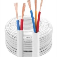 Câble en cuivre nu RVV3*1.5 de qualité nationale, gaine en PVC blanc, rouleau de 100/200 mètres pour l'alimentation électrique, l'éclairage et la surveillance