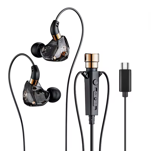 New Private Model Sports Headphones with Wired Microphone Karaoke Live Singing Recording for Mobile Phone Computer Use Anchor