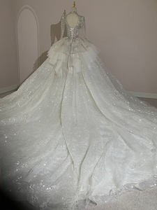 Vestido de Novia de Lujo Estilo Bohemio con Silueta en A y Decoración de Encaje, Elegante y de Alta Costura, Gran Venta - Product Image 5