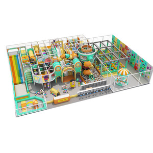 Équipement de jeu intérieur moderne de conception commerciale personnalisé en usine avec grimpeur et toboggan - Product Image 2